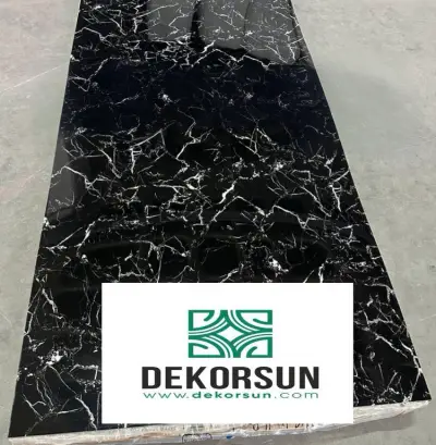 PVC Duvar Paneli  BLACK WHITE 122*244cm