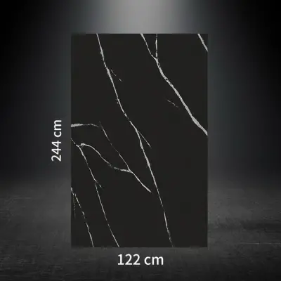 PVC Duvar Paneli CARRARA BLACK   122*244cm